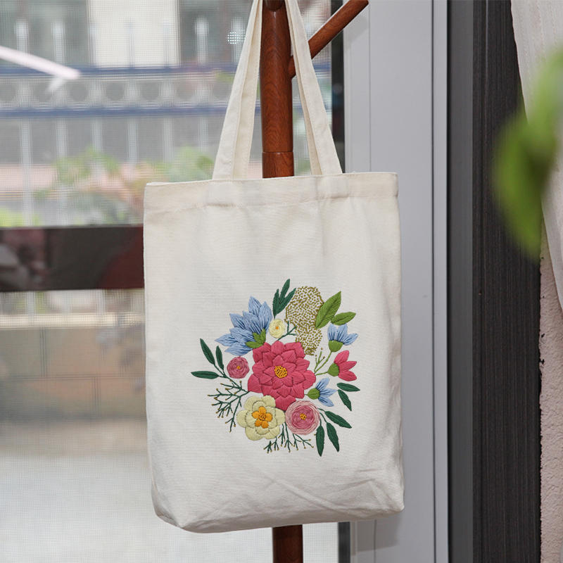 Canvas Bag Embroidered Diy Material Kit