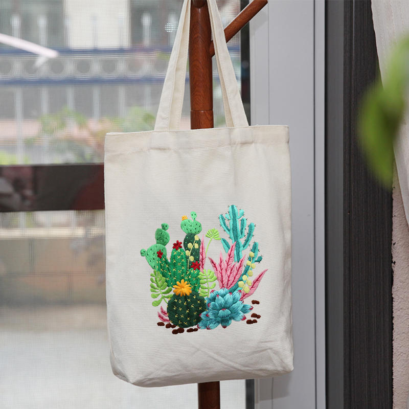 Canvas Bag Embroidered Diy Material Kit