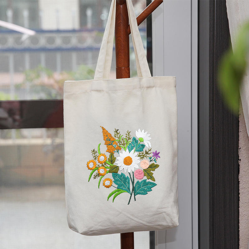 Canvas Bag Embroidered Diy Material Kit