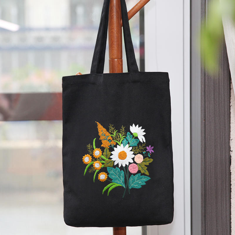Canvas Bag Embroidered Diy Material Kit