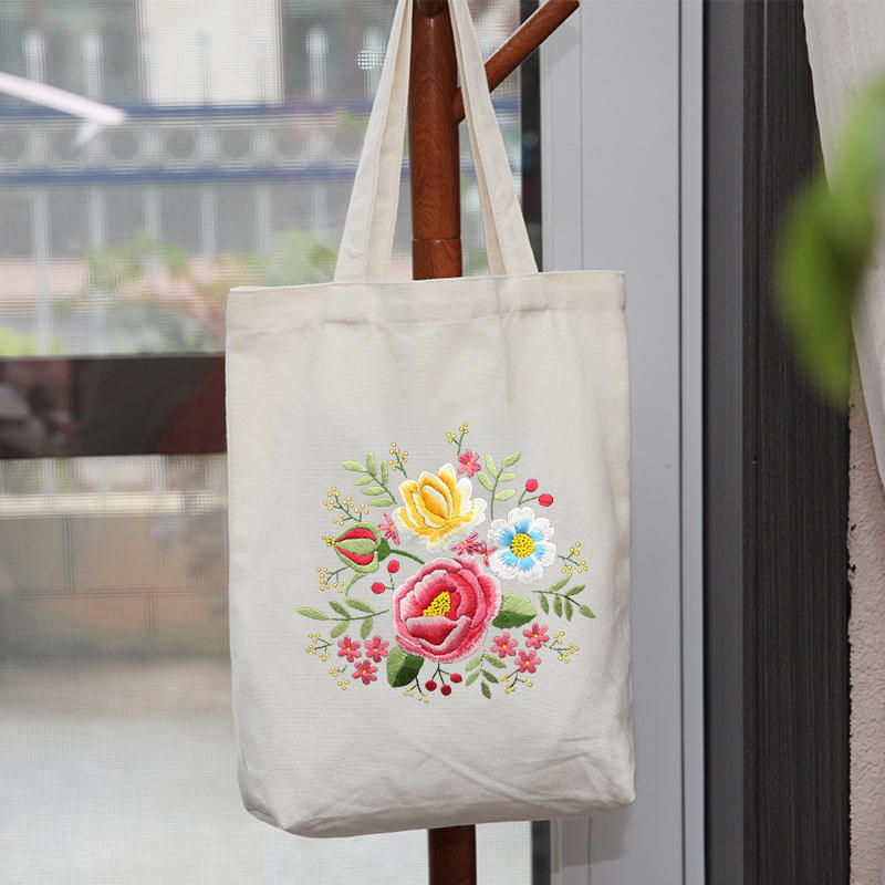 Canvas Bag Embroidered Diy Material Kit