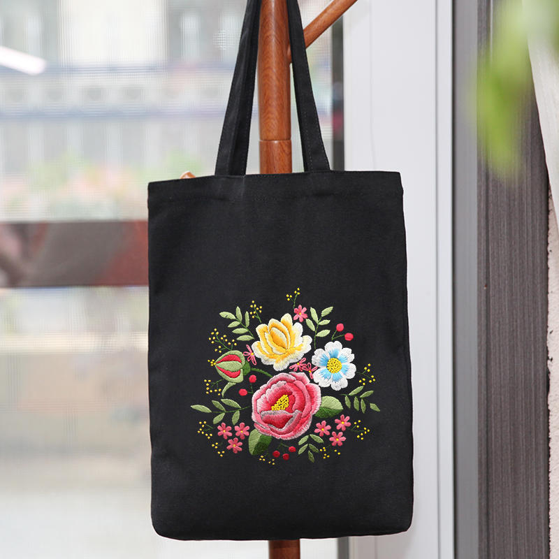 Canvas Bag Embroidered Diy Material Kit
