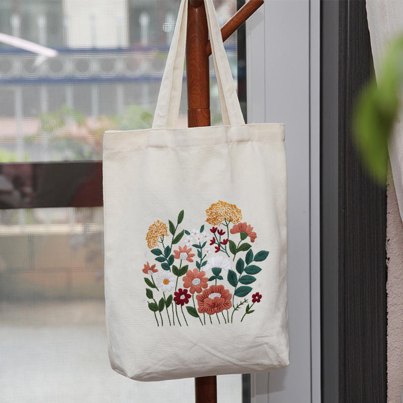 Canvas Bag Embroidered Diy Material Kit