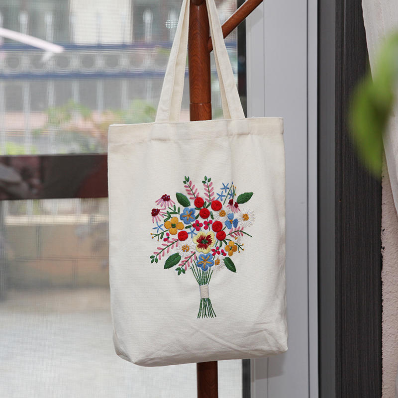 Canvas Bag Embroidered Diy Material Kit